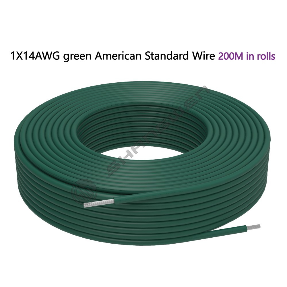 1X14AWG green American Standard Single-Strand Wire